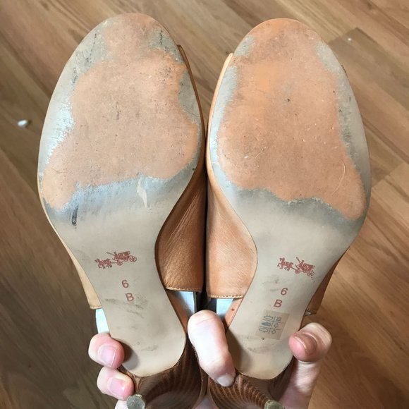 Coach Tan Leather Heels - Picture 10 of 10